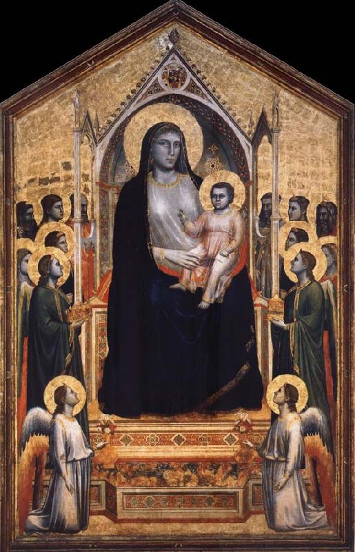 GIOTTO di Bondone Throning God mother with the child oil painting picture
